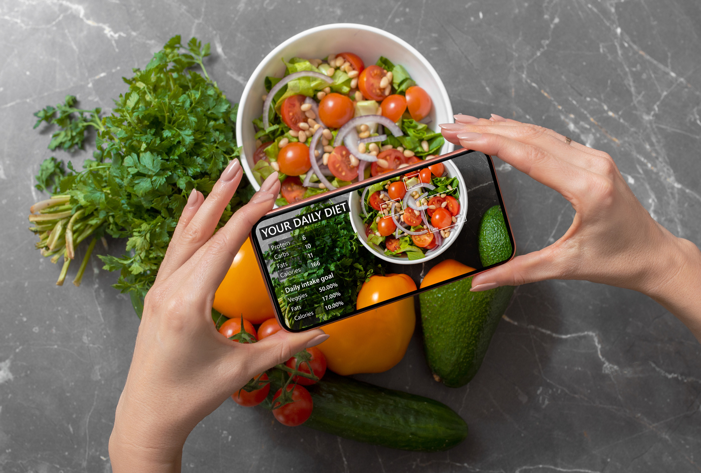 Tracking nutrition facts and calories in food